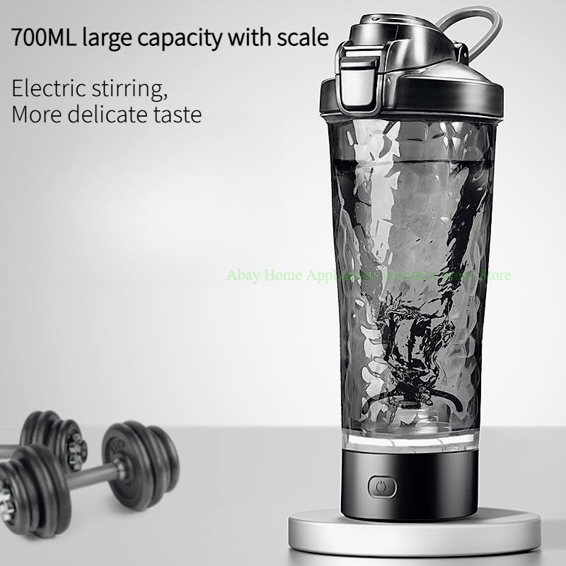 Protein Shaker Bottle - 700ML Rechargeable Electric Mixing Shaker Bottle