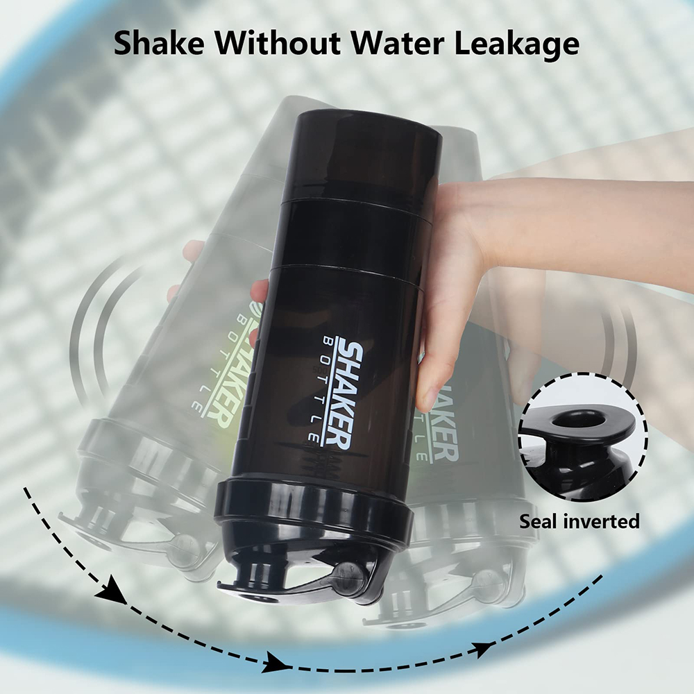 3 Layers Shaker Protein Bottle - Protein Shaker Bottle review and price