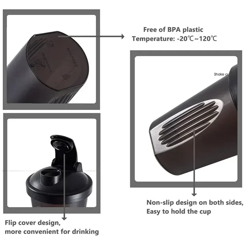 400ml Portable Plastic Drink C - Protein Shaker Bottle review and price